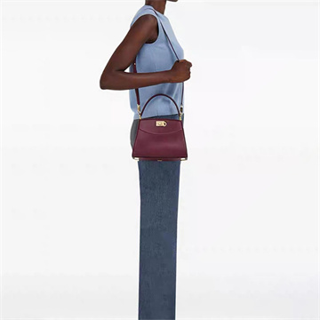 salvatore ferragamo grained leather top handle bag #21h159